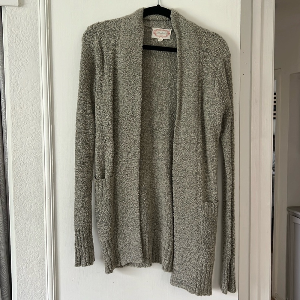 Long grey cardigan